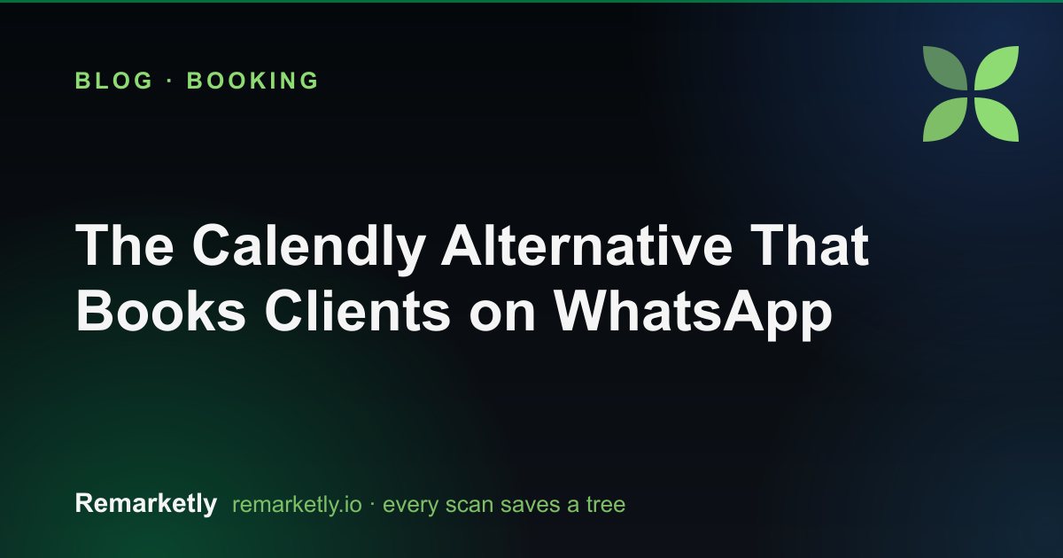 The Calendly Alternative That Books Clients on WhatsApp