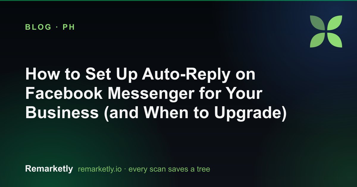 How to Set Up Auto-Reply on Facebook Messenger for Your Business (and When to Upgrade)