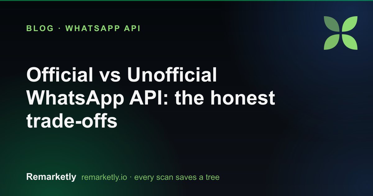 Official vs Unofficial WhatsApp API: the honest trade-offs