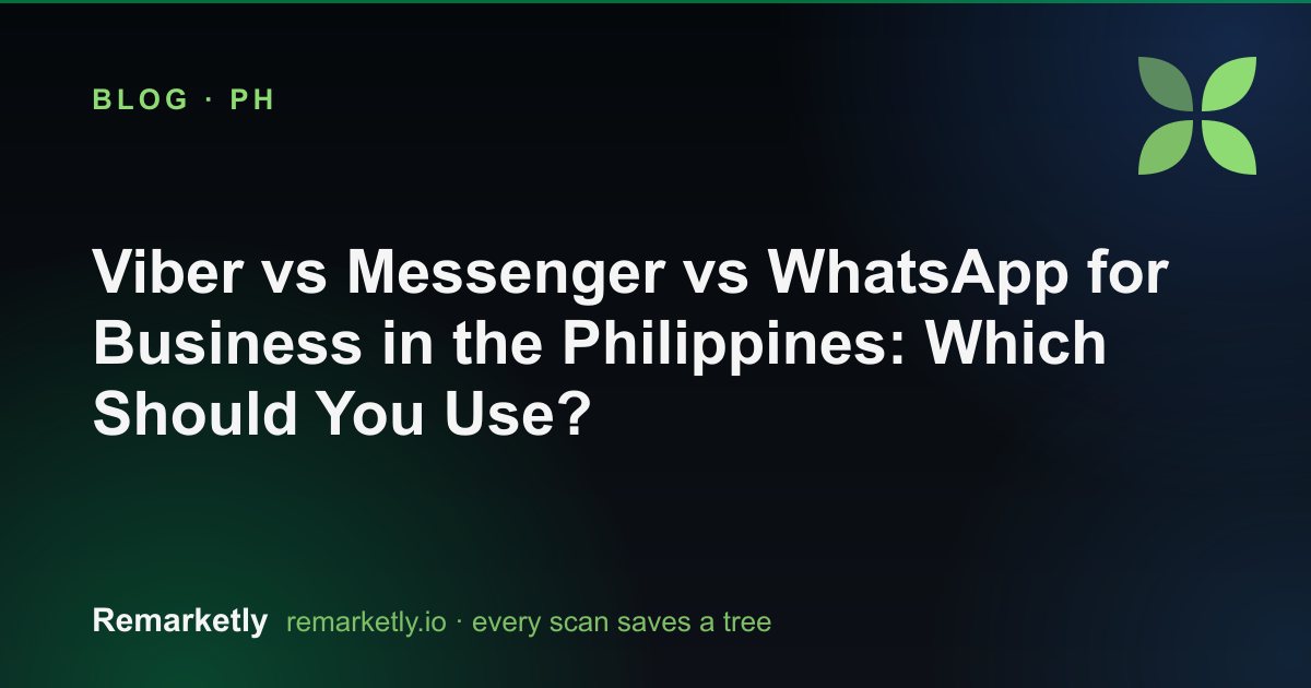 Viber vs Messenger vs WhatsApp for Business in the Philippines: Which Should You Use?