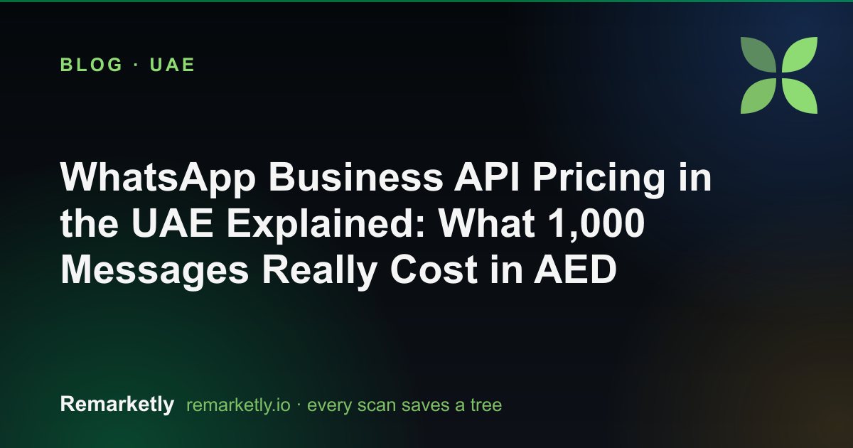 WhatsApp Business API Pricing in the UAE Explained: What 1,000 Messages Really Cost in AED