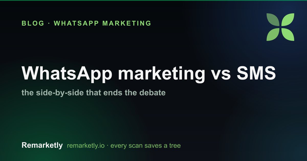WhatsApp marketing vs SMS — the side-by-side that ends the debate